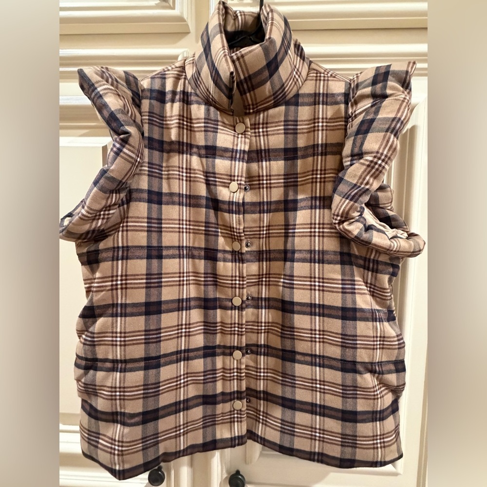 THML Posh Plaid Puffer Vest